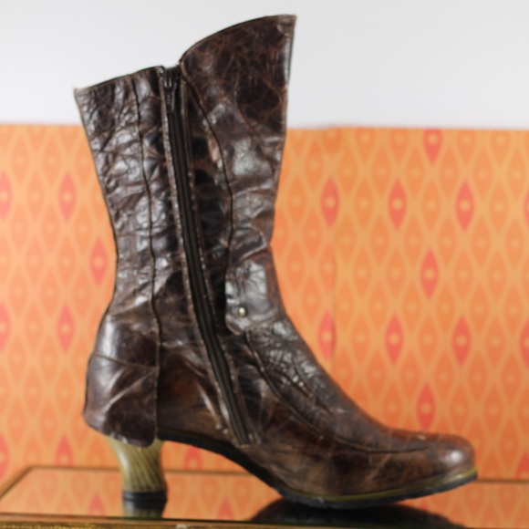 Eject Brown Leather Boots Like New - Picture 3 of 16